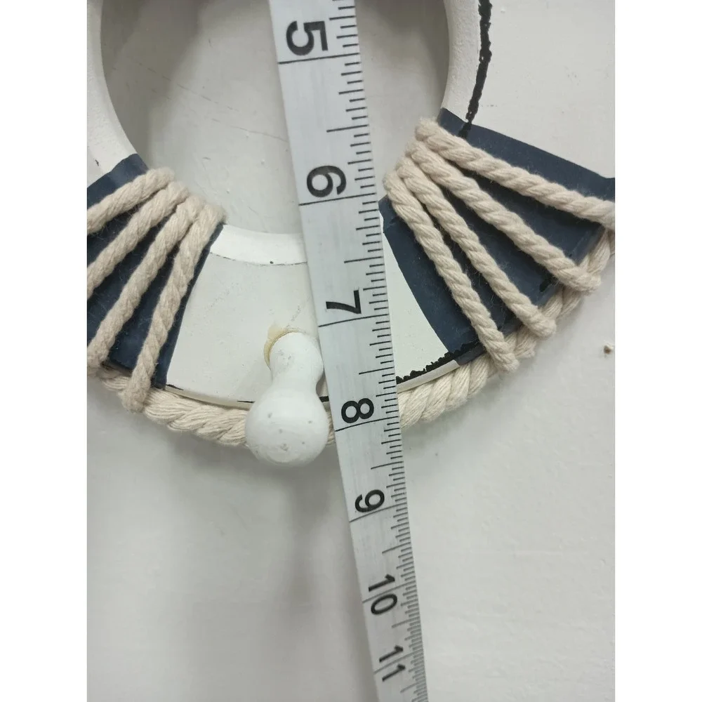 Wood Life Preserver Coastal Nautical Wall Hanging Towel Hook Mayrich‎ Company
